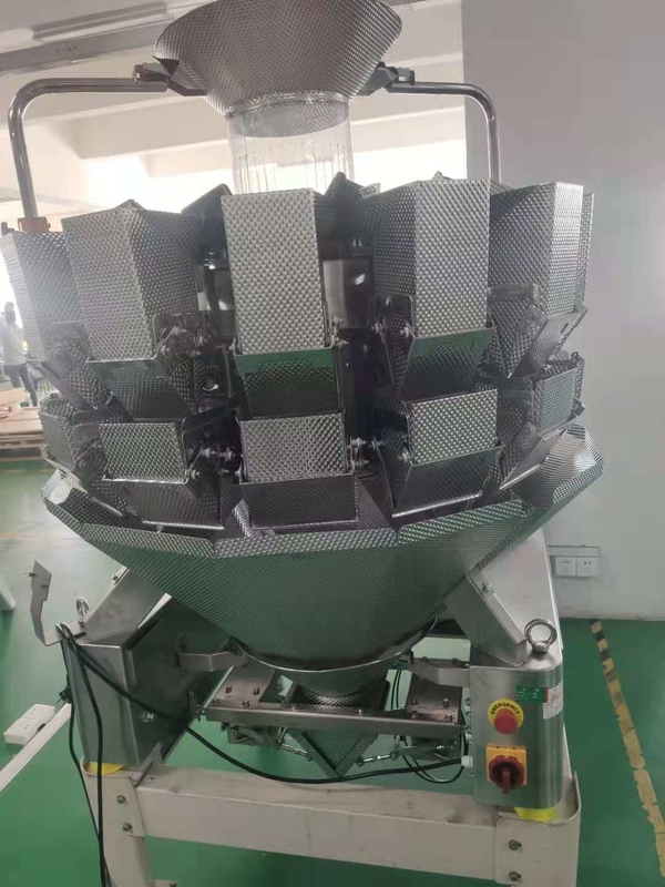 Fully automatic conveying and weighting and bag sealing system for snack food manufacturer . SUS304 machine frame