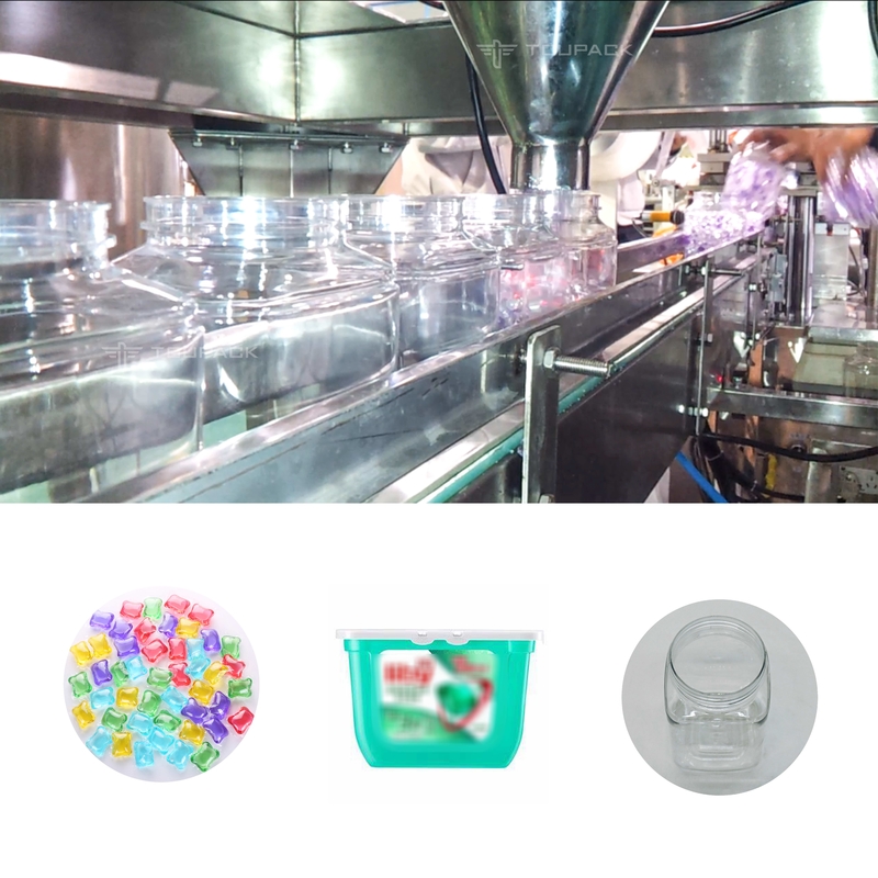1kg Laundry Beads Weighing Filling Machine Counting 15pcs 30pcs Can Box Liquid Granule Packaging Machine