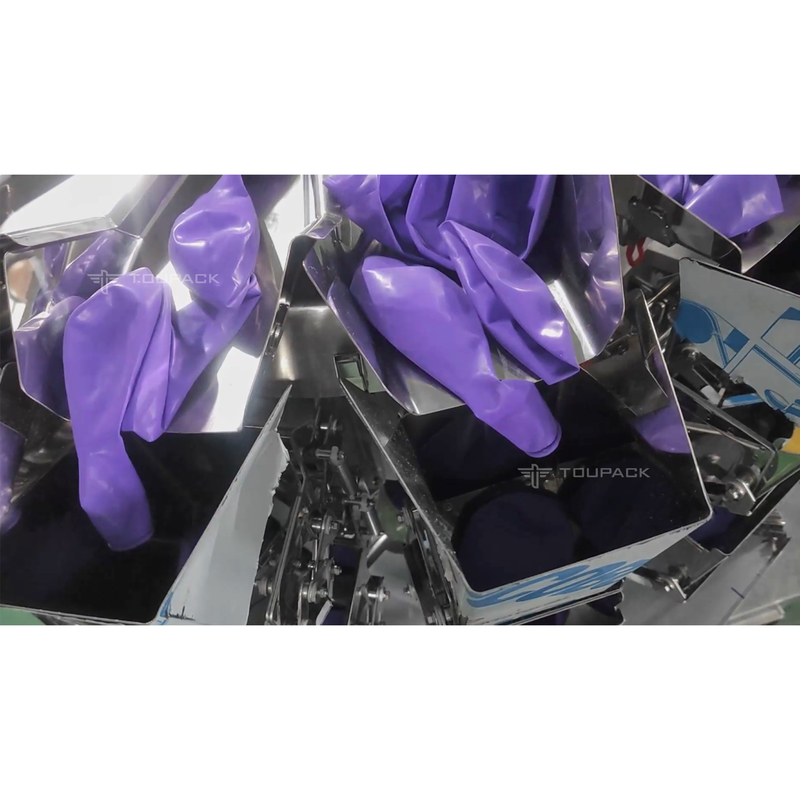 High Accuracy Automatic 50 Pieces 15pieces 5pieces Balloon Weighing Multihead Weigher Counting Packaging Machine
