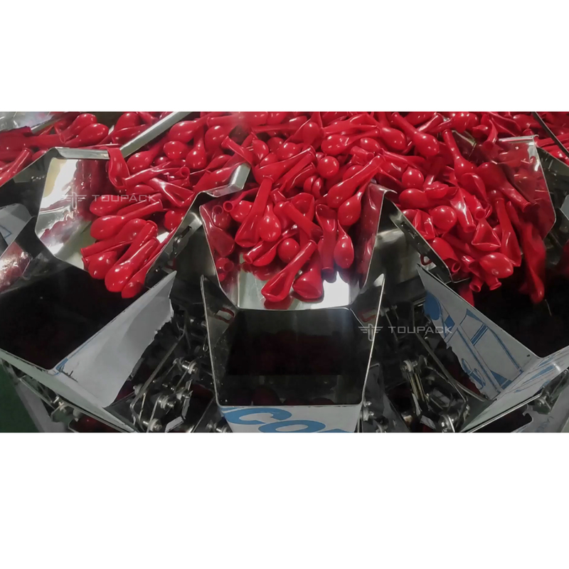 High Accuracy Automatic 50 Pieces 15pieces 5pieces Balloon Weighing Multihead Weigher Counting Packaging Machine