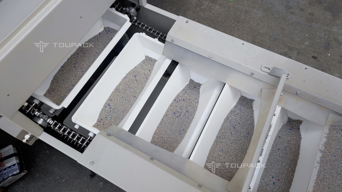 Automatic 4KG 10KG 18KG Granule 14 Head Weigher Cat Litter Bag Filling Packing Machine