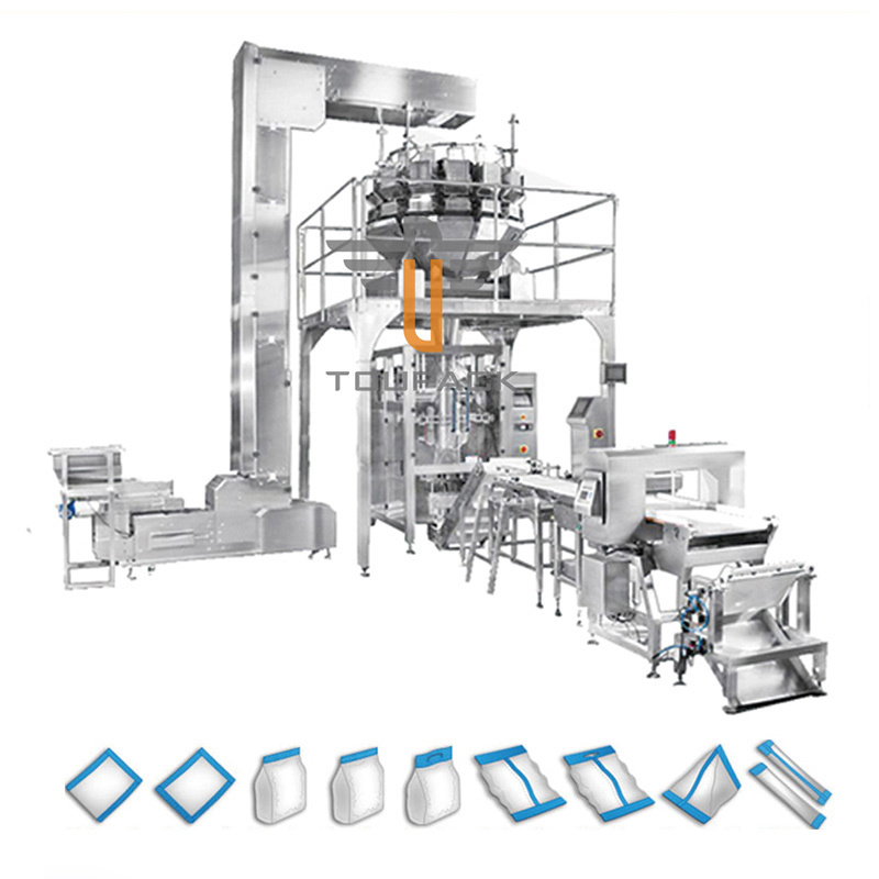 High Speed Candy Packing Machine With Film Thickness 0.04-0.08mm 100g-5000g Capacity