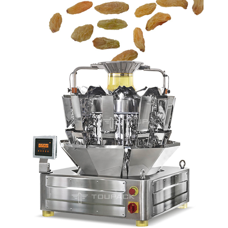 Z Elevator Conveyor Full Automatic Weighing Packing Machine For Season Bean Raisin Peanut Snacks Rice