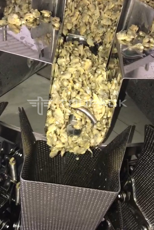 Auto Weighing Filling And Sealing Machine For Bottle Tin Can 10-500g Canned Snail Meat