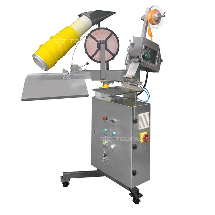 Manual Garlic Mesh Bag Packing Machine With Staples Semi Auto Ginger Mesh Bag Clipping Packing Machine
