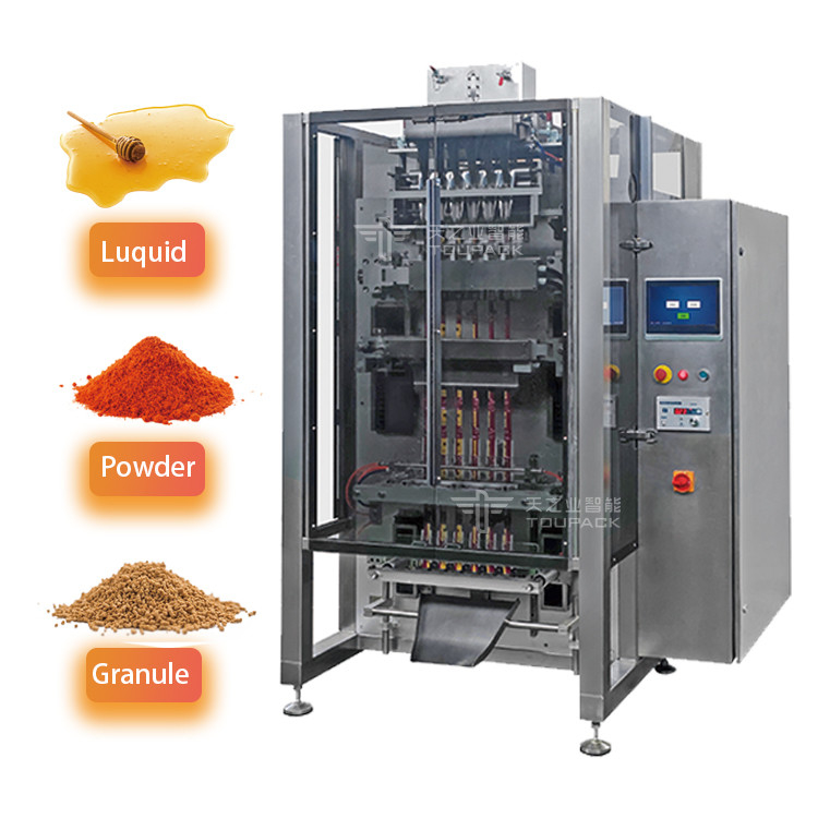 Multi Row Track Vertical Packing Machine For Liquid Sauce Sport Gel Chocolate Paste Mayonnaise Honey Condense