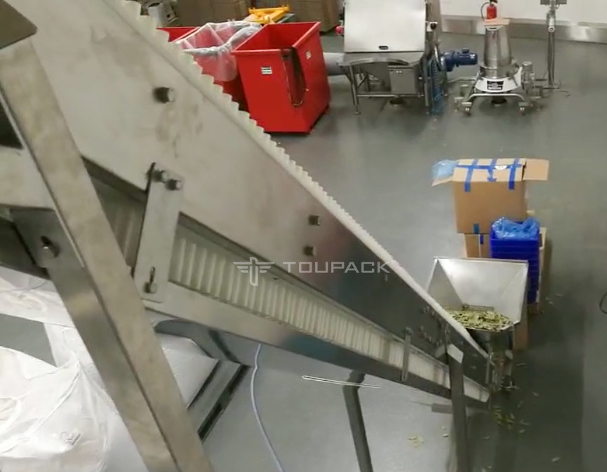 Full Automatic Vertical Weighing Packing Machine For Dry Tea Leaves Bay Leaf With 14 Head Multihead Weigher