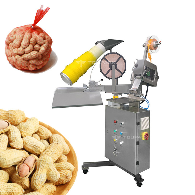 Semi Automatic Mesh Net Bag Packaging Machine For Peanut Orange Potato Onion