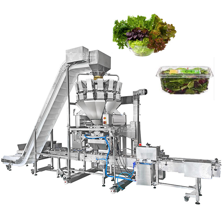 5.0L Fruit And Vegetable Packaging Machine Automatic Vffs Multihead Weigher Salad Bagging Machine