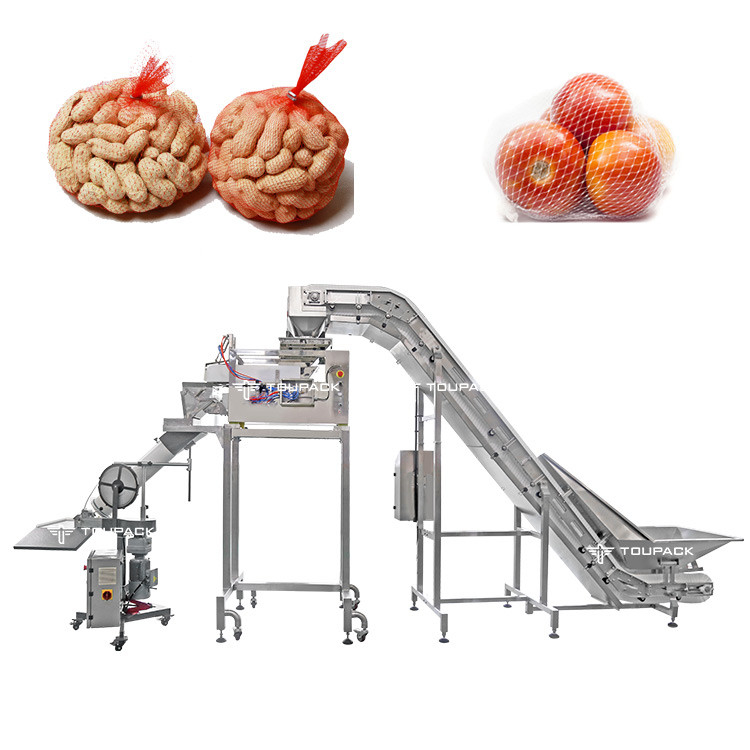Semi Auto Hand Manually Garlic Onion Potato Mesh Net Bag Packaging Fruits Vegetables Clipping Clipper Packing Machine