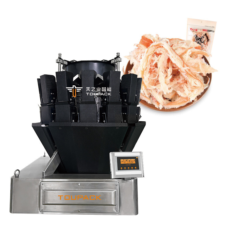 Automatic Beef Meat Pork Poultry Sausages Sticky Food Packing Machine With MultiHead Weighing Sealing Packaging Machine