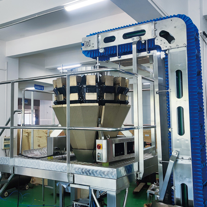 Automatic Beef Meat Pork Poultry Sausages Sticky Food Packing Machine With MultiHead Weighing Sealing Packaging Machine