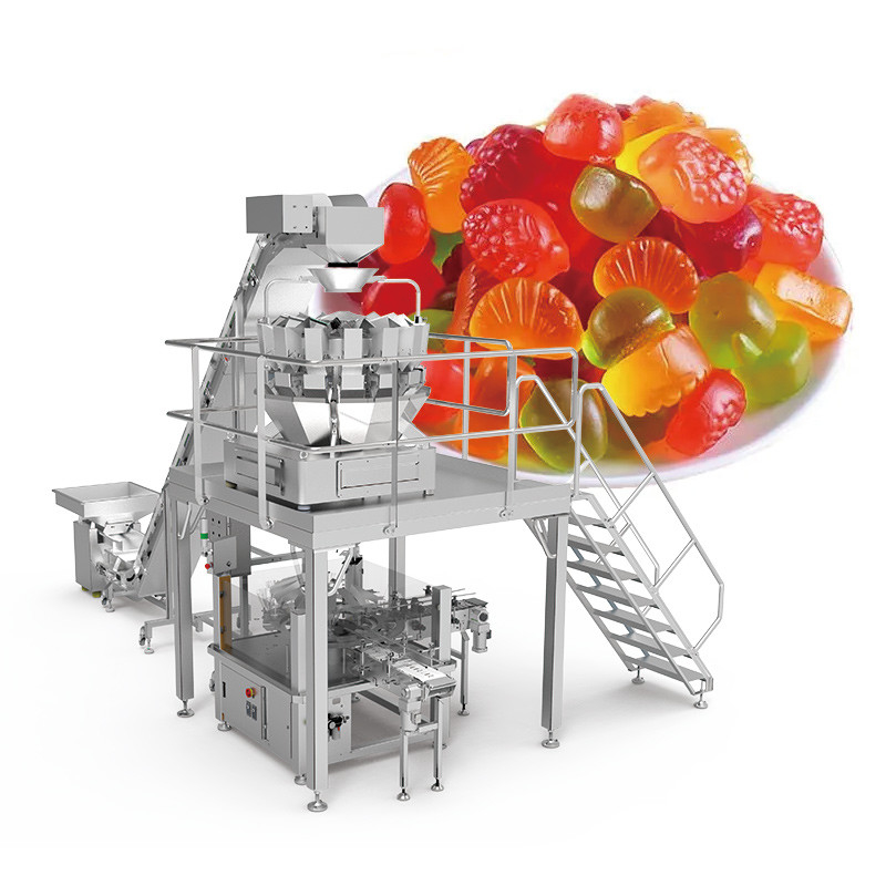 Automatic Counting Hard Candy Doypack Packing Machine Soft Candy Packing Machine Gummy Bear Candy Packaging Machine