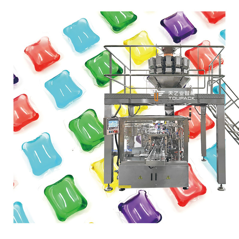 Tablet Detergent Packing Machine Dishwasher Detergent Tablets Pods Pouch Packing Machine Dishwasher Gel Pods Bag Box Packing Machine