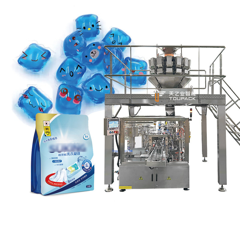 High Speed Automatic Dishwasher Detergent Tablets Pods Pouch Packing Machine Dishwasher Powder Gel Pods Bag Packing Machine