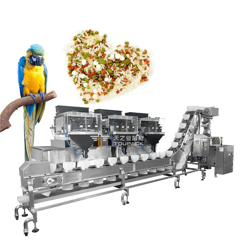 Automatic 10g-1000G Pouch Parrot Food Packing Machine Sugar Nuts Spice Tea Leaf Sachet Packaging Machine Multihead Weigher