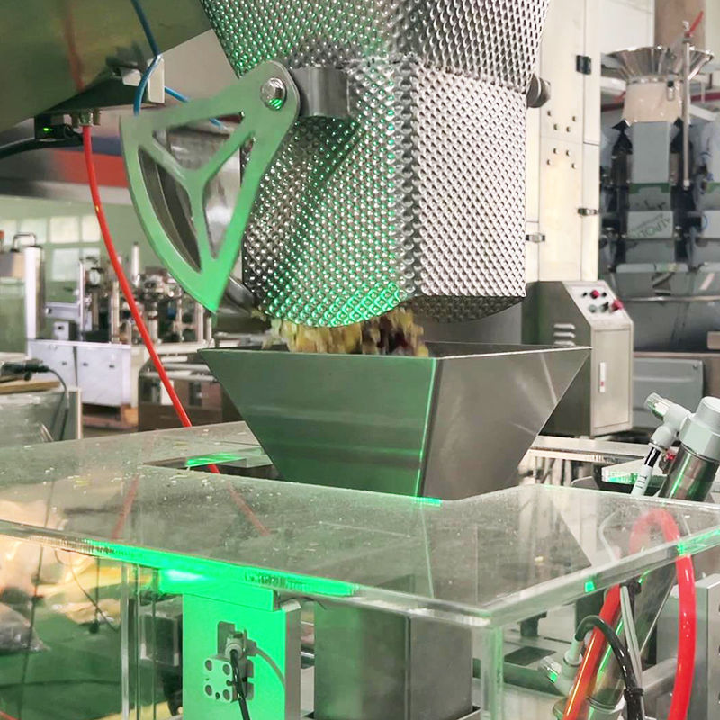 Multi-materials 2.5kg Pet Food Packaging Machine With Multihead Weigher Linear Weigher For Ziplock Doypack Pouch Packing