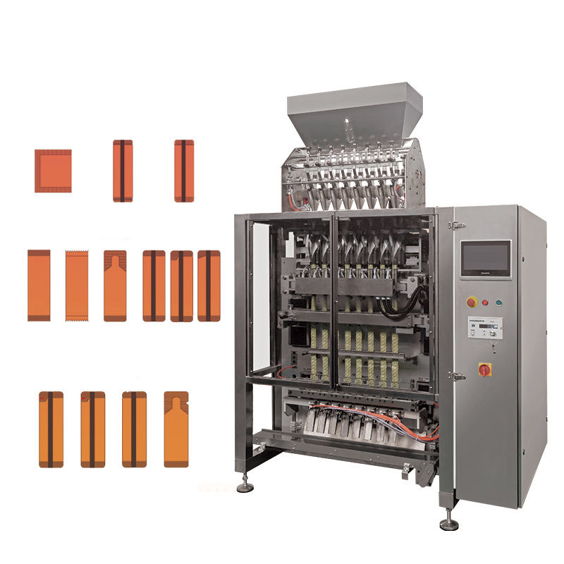 Fully Automatic Vffs Ketchup Packing and Filling Machine Multi Track Vertical 4 Sides Seal Sachet Tomato Sauce Packing Machine