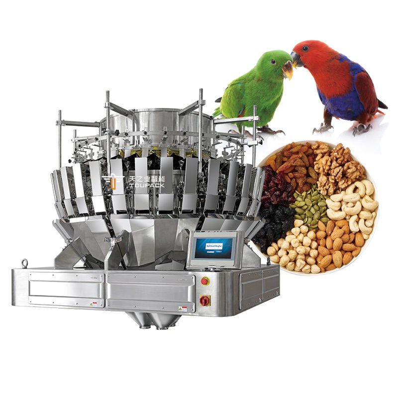 Automatic 10g-1000G Pouch Parrot Food Packing Machine Sugar Nuts Spice Tea Leaf Sachet Packaging Machine Multihead Weigher