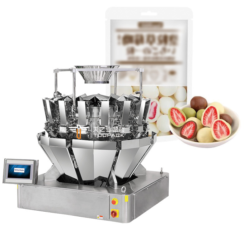 Automatic Potato Chips Multihead Weigher Weighing System Shrimp French Packing Machine Puffing Food Granule Packaging Machine