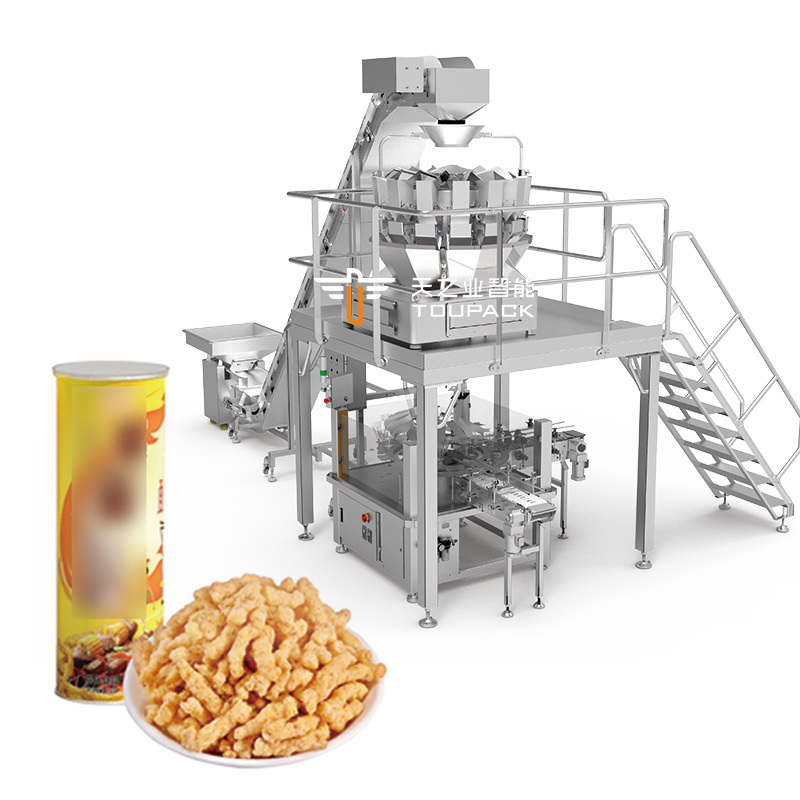 Automatic Potato Chips Multihead Weigher Weighing System Shrimp French Packing Machine Puffing Food Granule Packaging Machine
