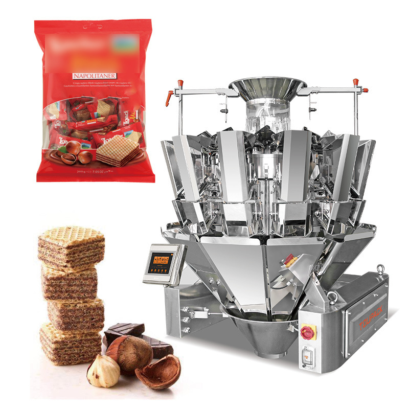 Fully Automatic High Speed Nitrogen Vertical Form Fill Seal Pouch Snack Food Weighing Puffs Food Pellet Packing Machine