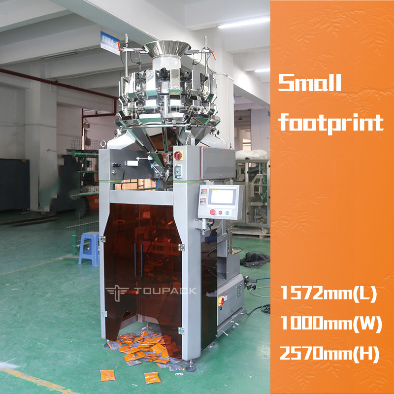 10/14 Hoppers Multihead Weigher Packing Machine with 220V50/60Hz and 1 Year Warranty for Food Packaging