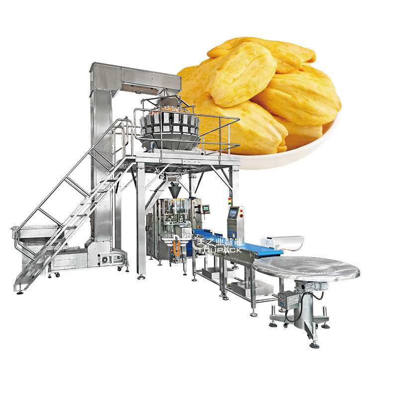 Automatic Dried Durian Dried Banana Apple Slices Plastic Pillow Bag Packaging Machine Vertical Packing Machine For Freeze Dried Fruits Weight