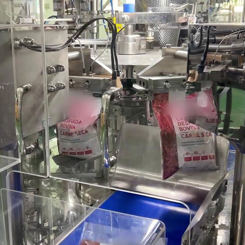 Food Grade Automatic Doypack Bag Fries Chicken Mix Salad Weighing And Filling Packing Machine Frozen Seafood Packaging Machine