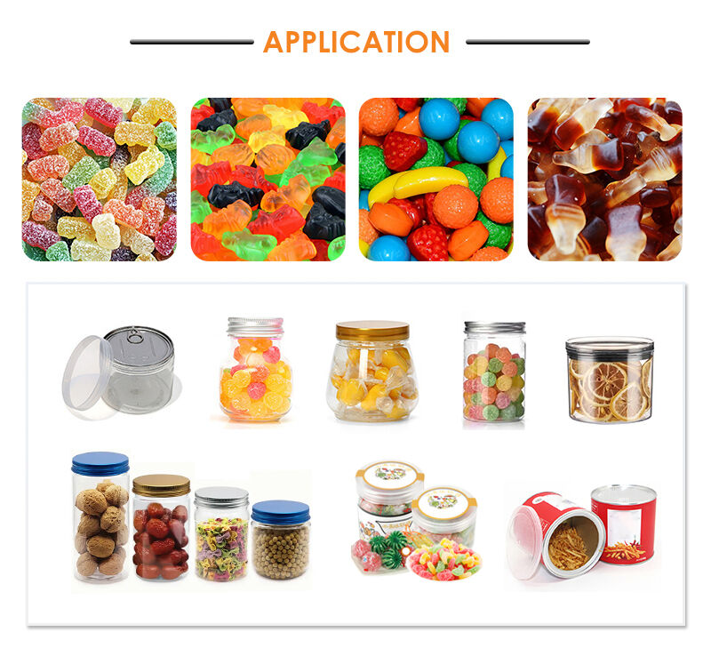 CE Factory Customizable Automatic Chips Candy Filling and Sealing Production Line Snack Packaging Machine for Jar/bottle/can