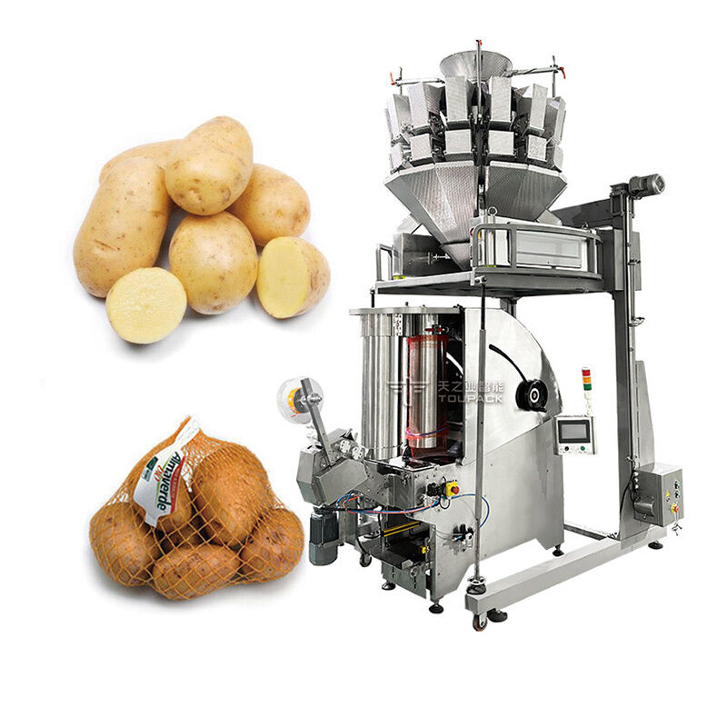 Automatic Fruits Weighing and Net Bag Packaging System | High-Speed Mesh Bag Packing Solution