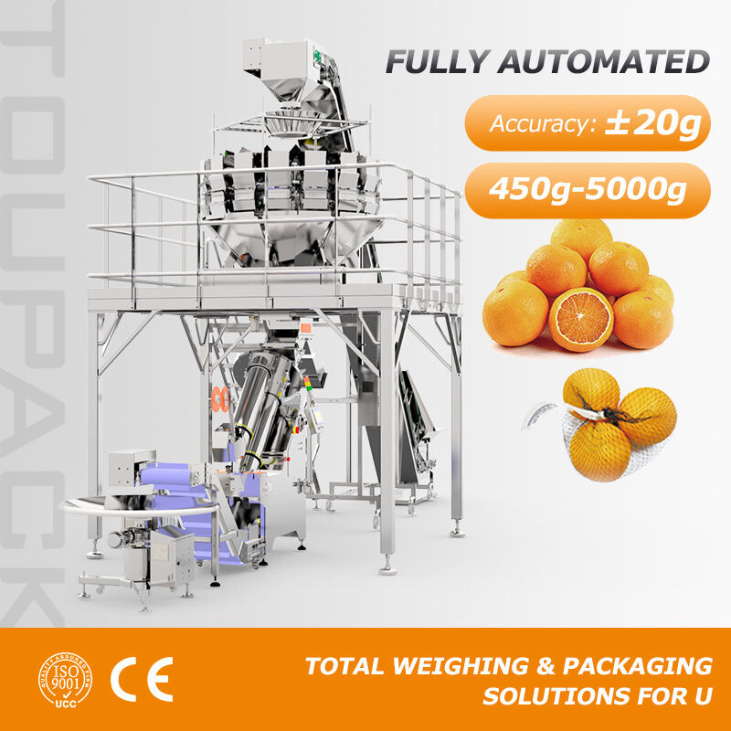 Automatic Fruits Weighing and Net Bag Packaging System | High-Speed Mesh Bag Packing Solution