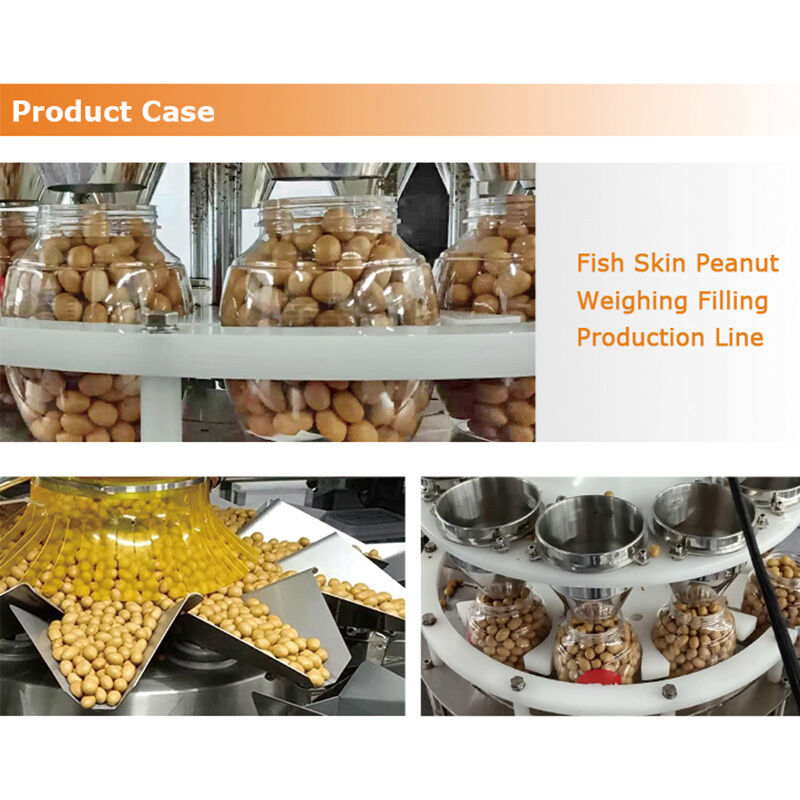 Automatic Jerky Can Filling Machine with High Accuracy Multihead Weigher and PLC Touch Screen Control