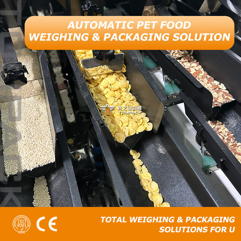 Automatic Doy Pouch Packing Machine Matching Linear Weigher for Senior Pet Dry Feed Granular Material