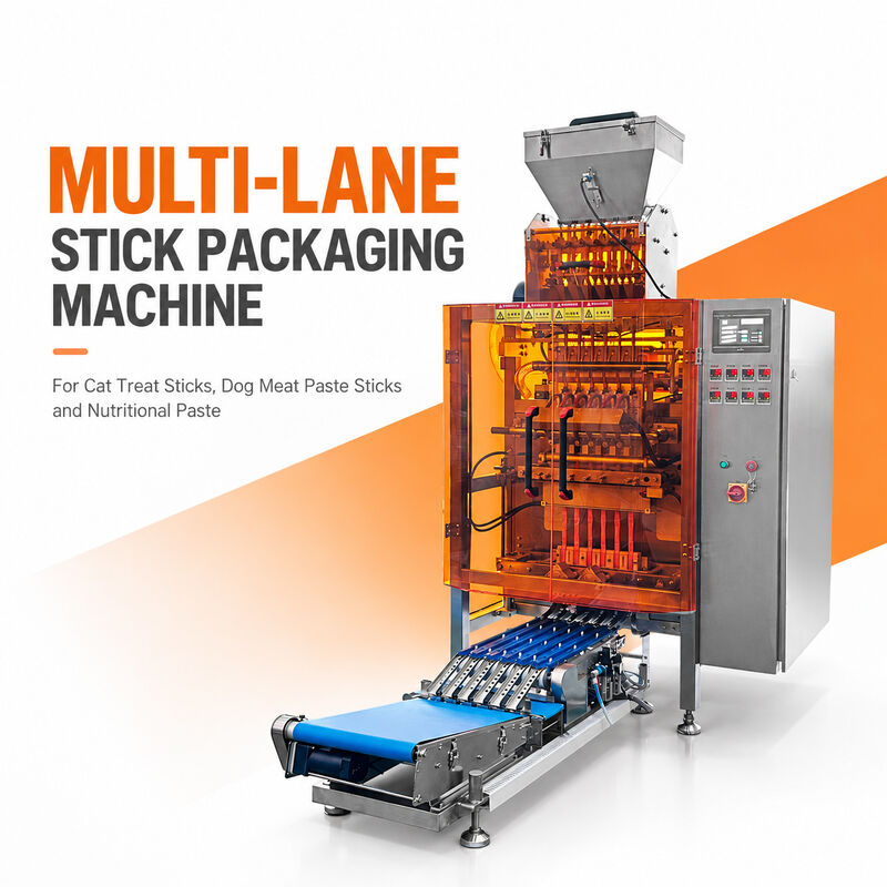 Multi-Lane Automatic Stick Packing Machine 4-6 Lanes 1g-5g Capacity for Wet Pet Food Sachet Packaging in Food Pouches