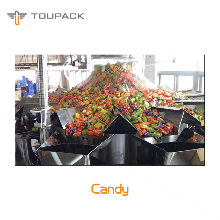 All In One 10 Head 1.6L 60pc/Min Snack Food Packaging Machine For Bean