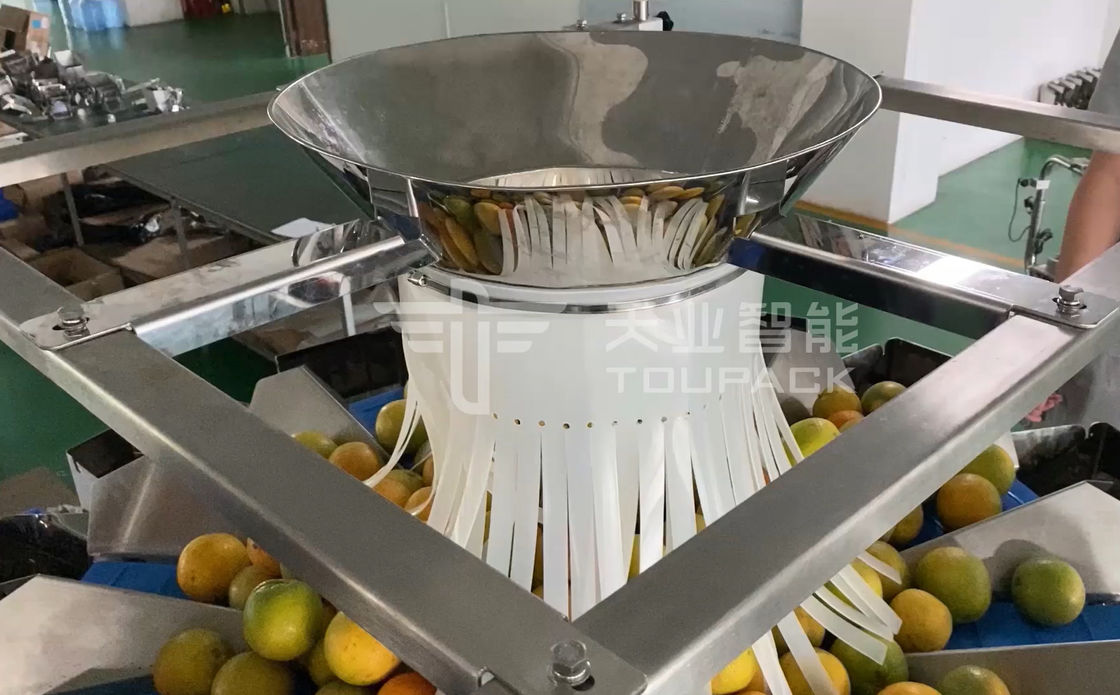 14 Head Multihead MCU/PLC Weigher Packing Machine For Weiging Fruits Oranges