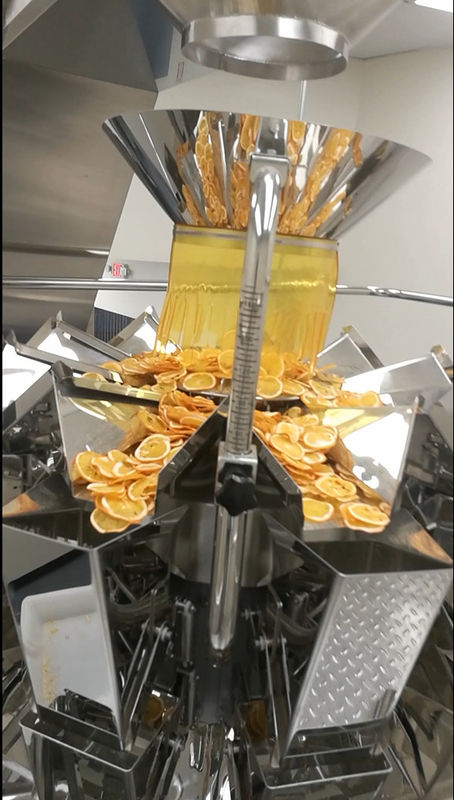 40 Bags / Min PLC Rotary Packing Machine Multihead Weigher For Dried Fruit Lemond Premade Pouch