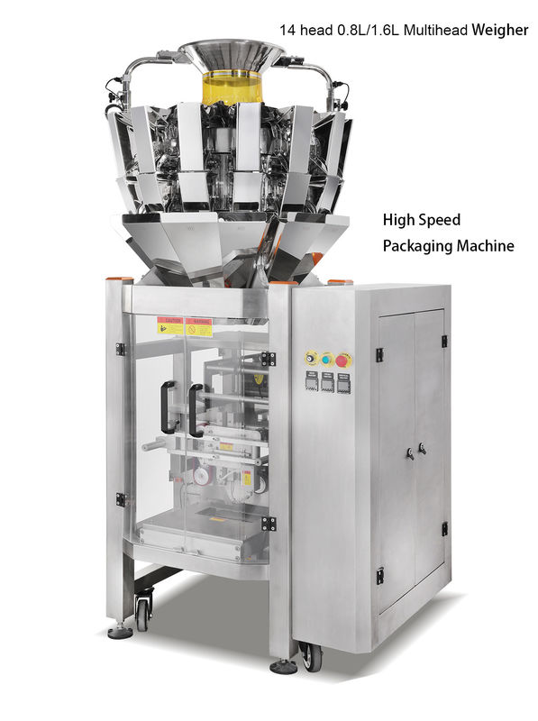 0.8L 1.6L Multihead Weigher All In One Packaging For Oatmeal Biscuit