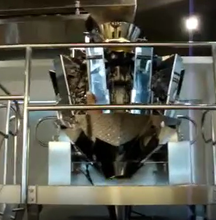 60BPM 10 Head Multihead Weigher For Snack Chips 5L 2.5 L 1.6 L