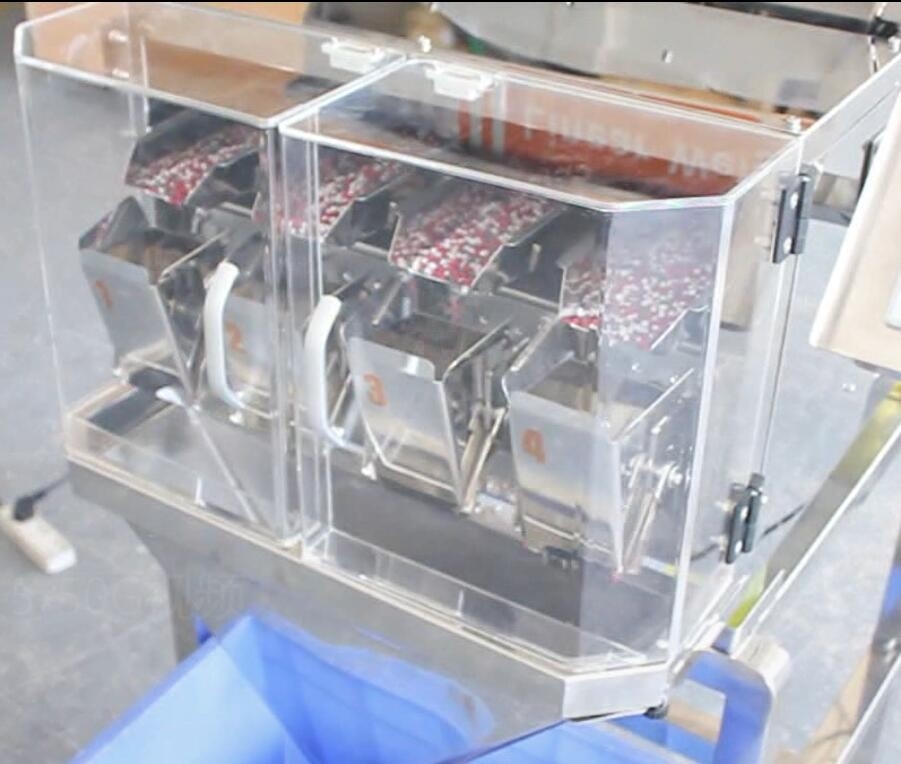 0.8KW 200g 4 Head 0.5L Linear Weigher Packing Machine 80 P/M