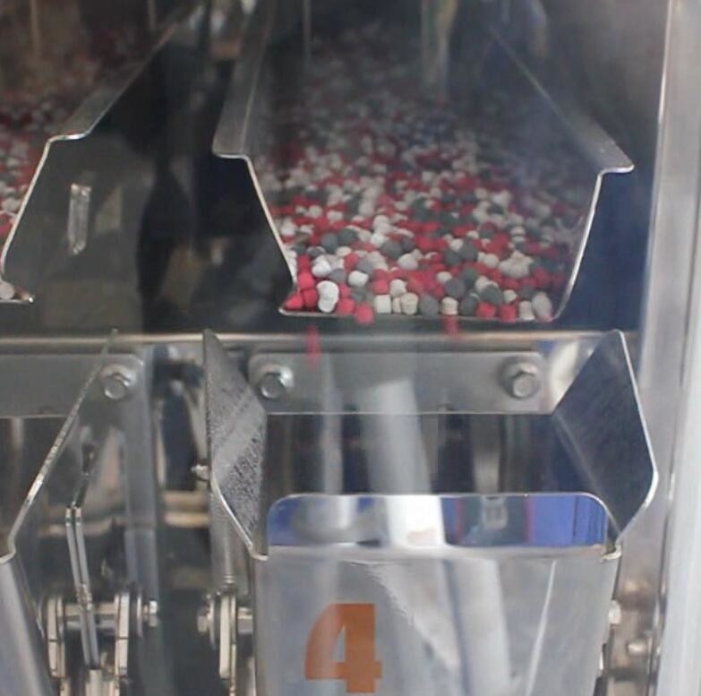 0.8KW 200g 4 Head 0.5L Linear Weigher Packing Machine 80 P/M