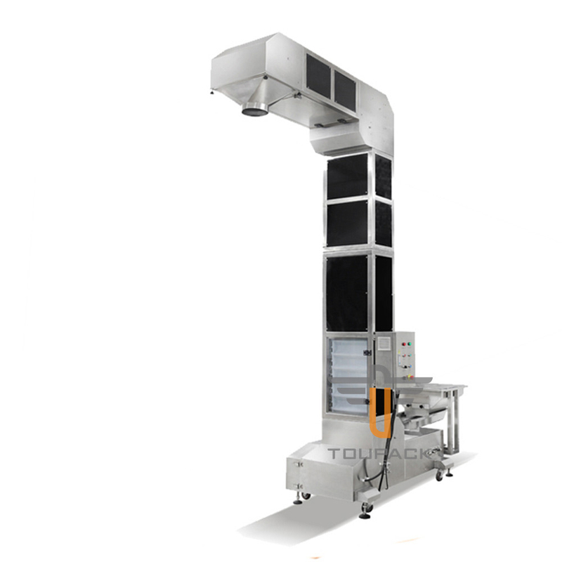20m/min Nuts Packing Machine Food Grade Cherry Tomato Stainless Steel Swan Neck Tilting Conveyor
