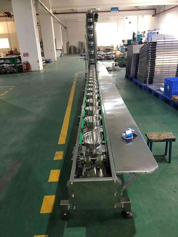 0.75KW Pickle Packaging Machine Measurable Food Safe Bowl Type Tipplers Conveyor For Patches Blocks
