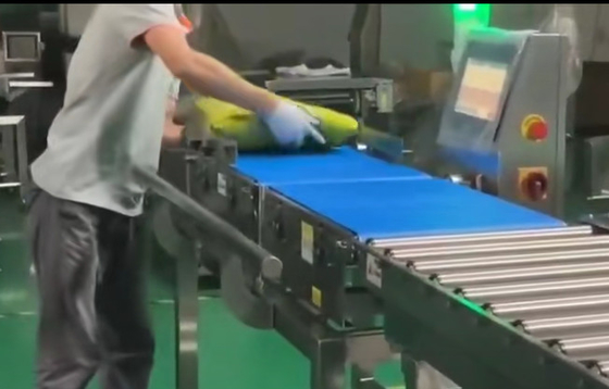 SUS304 Rolling Conveyor Check Weigher With Tilting Rejection Device