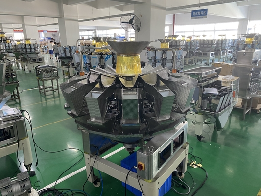 Food Grade Multihead Combination Weigher Packing System SUS304 Puffed Snacks