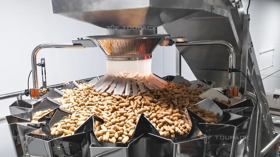 Stand Up Pouch Vertical Weighing Packing Machine 2.5kg Peanut Cashew Nuts Packaging Machine