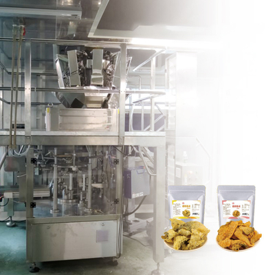 Fully Automatic Puffed Food Filling Machine Fried Fish Skin Weighing And Packaging Systems