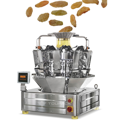 Z Elevator Conveyor Full Automatic Weighing Packing Machine For Season Bean Raisin Peanut Snacks Rice
