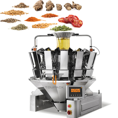 Seasoning Powder Ground Spice 14 Head Weigher Packing Machine Vertical Sealing Packaging Machine